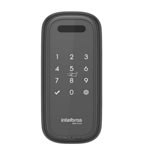 Fechadura Digital Intelbras MFR2040 Palm — Sobrepor com Palma da Mão e App Mibo Opcional