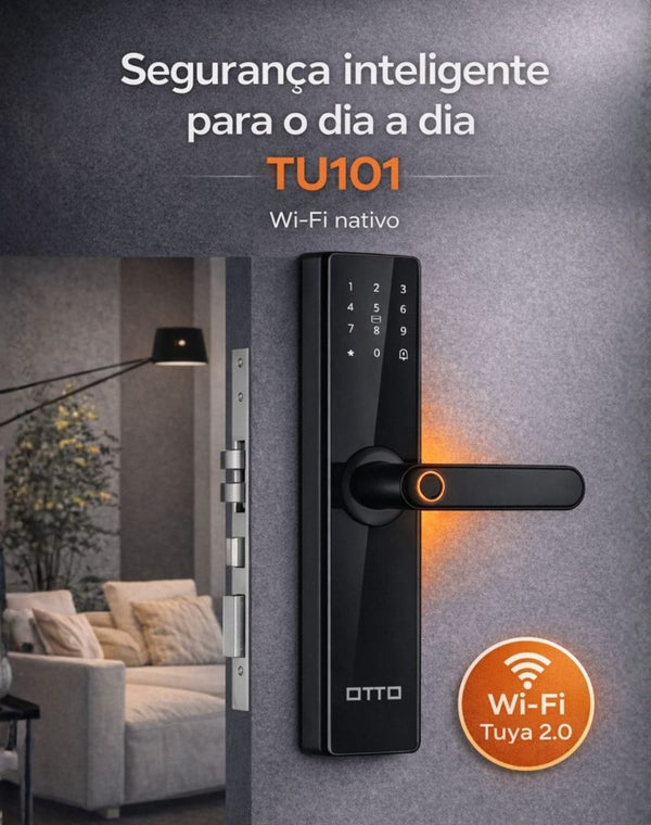 Fechadura Digital OTTO TU101 — Maçaneta com Biometria e App Tuya