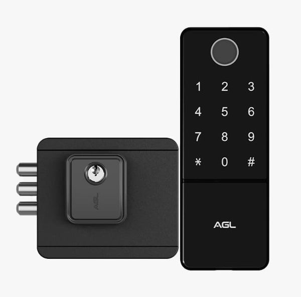 Fechadura Elétrica 12V AGL Ultra Touch — Portão Externo com Biometria e App Tuya