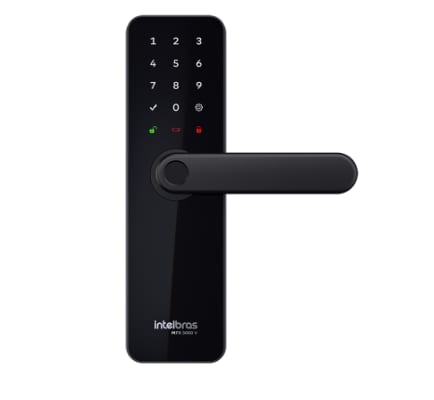 Fechadura Digital Intelbras MFR3000 V — Maçaneta com Biometria e App Mibo Opcional
