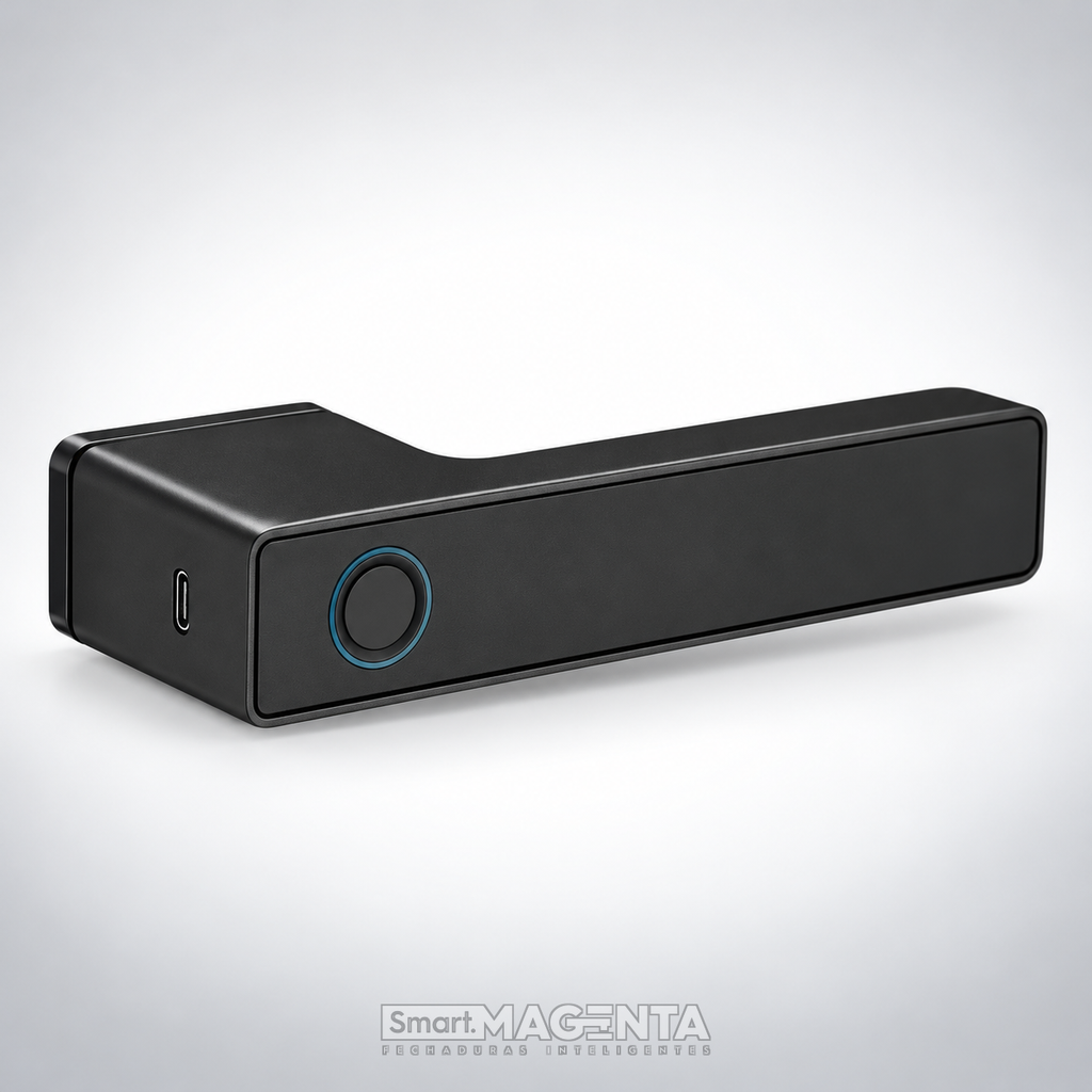 Fechadura Digital Lumina Audaz Preta Minimalista