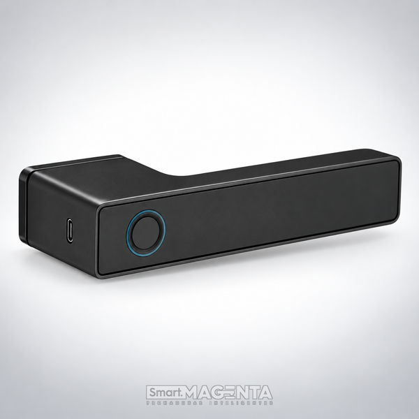 Fechadura Digital Audaz Lumina Preta — Maçaneta com Biometria e App TTLock
