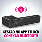 Fechadura Digital Lumina Audaz Preta Minimalista: app bluetooth