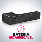 Fechadura Digital Lumina Audaz Preta Minimalista: bateria recarregavel