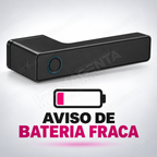 Fechadura Digital Lumina Audaz Preta Minimalista: aviso bateria