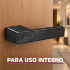 Fechadura Digital Lumina Audaz Preta Minimalista: uso interno