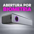 Fechadura Digital Lumina Audaz Prata Onix Minimalista: biometria