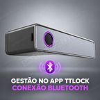 Fechadura Digital Lumina Audaz Prata Onix Minimalista: app bluetooth