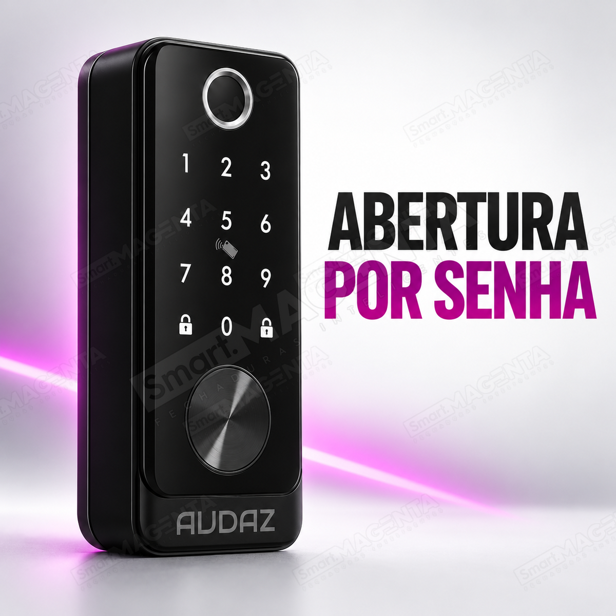 Fechadura Pulse Audaz Rolete Preta Ttlock: senha