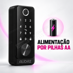 Fechadura Pulse Audaz Rolete Preta Ttlock: pilhas aa