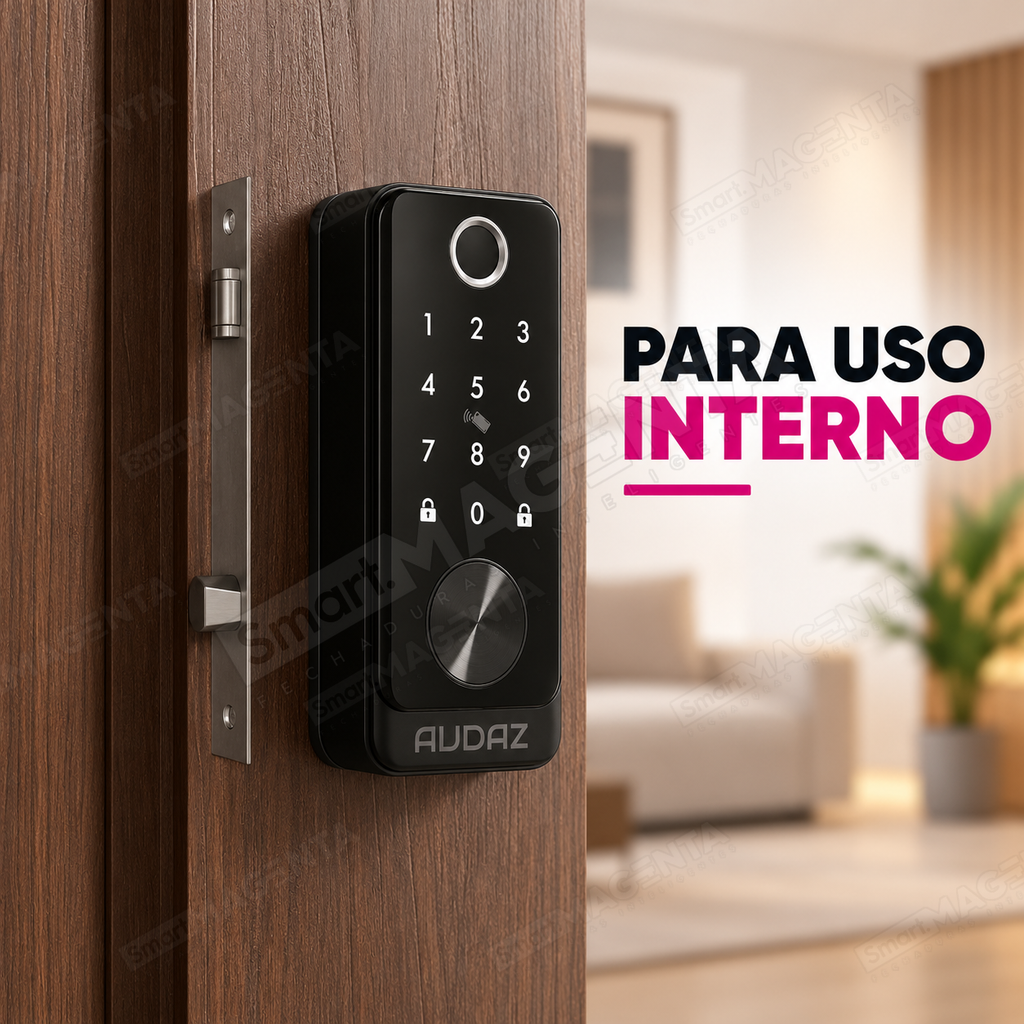 Fechadura Pulse Audaz Rolete Preta Ttlock: uso interno