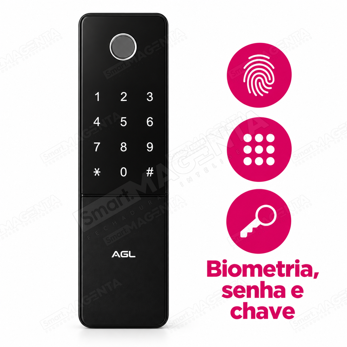 Fechadura Digital AGL T12S: formas de abertura