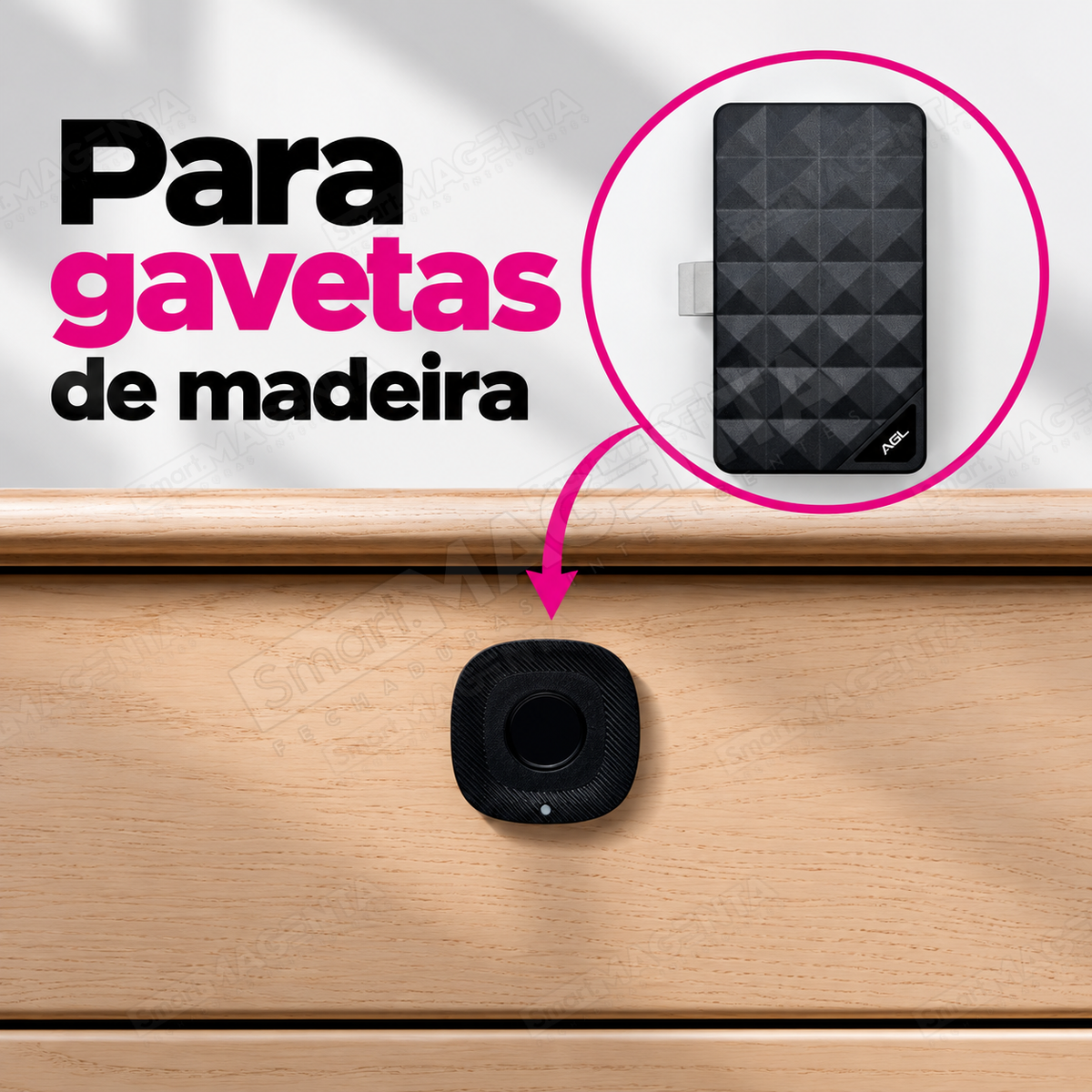 Fechadura Digital AGL Mobili Bio: uso em gavetas
