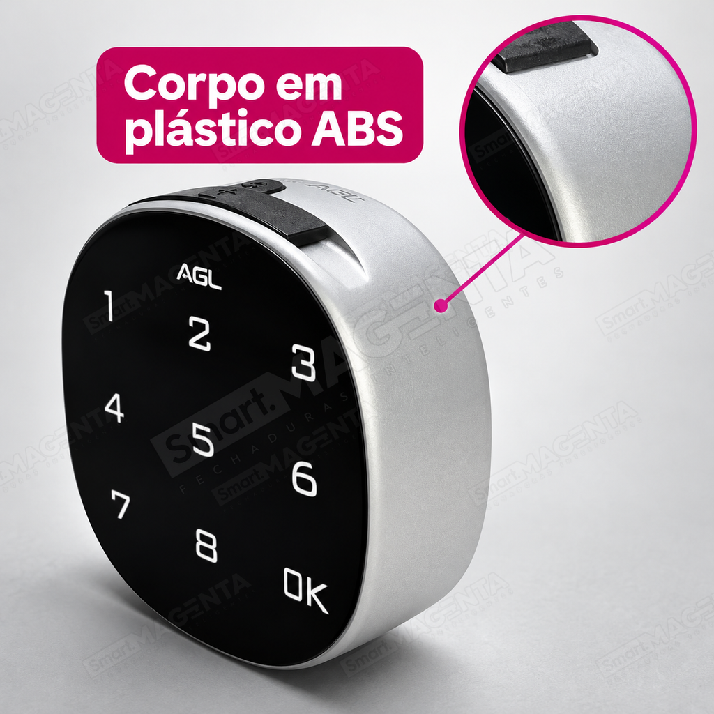 Fechadura Digital AGL Mobili Compact: material abs