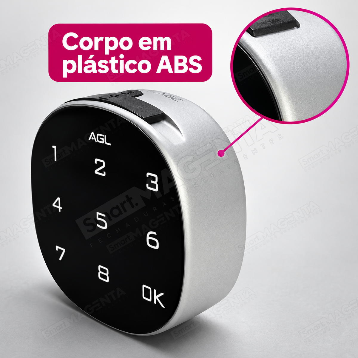 Fechadura Digital AGL Mobili Compact: material abs