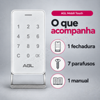 Fechadura Digital AGL Mobili Touch: conteúdo da caixa