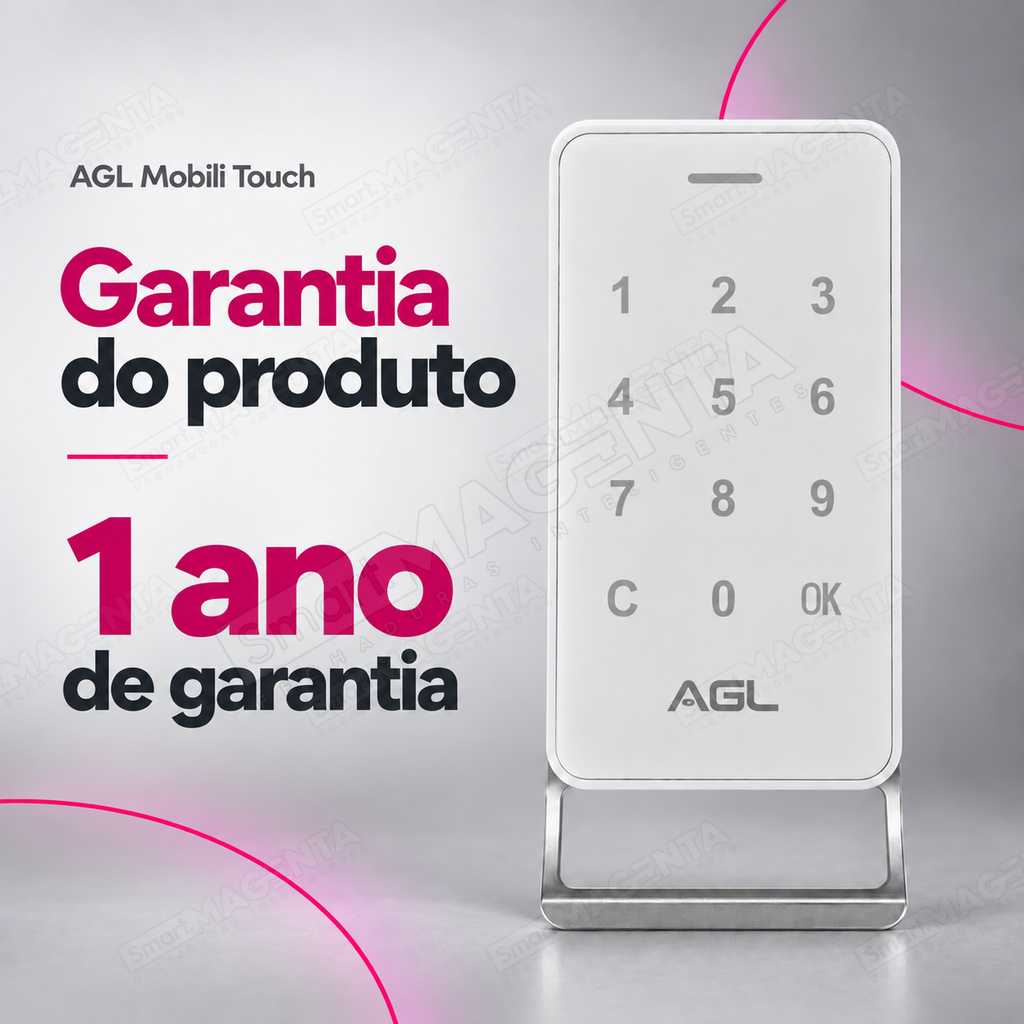 Fechadura Digital AGL Mobili Touch: garantia