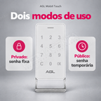 Fechadura Digital AGL Mobili Touch: modos de uso