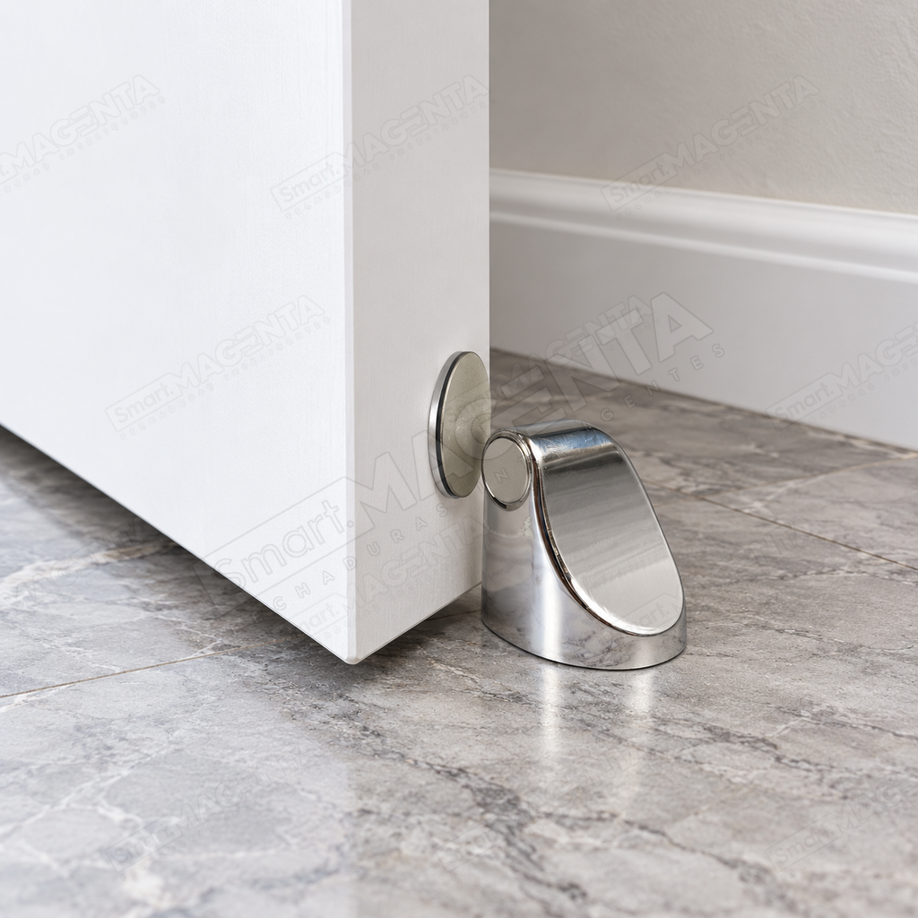 Prendedor Trava Porta Magnético Comfort Door Prata com Adesivo 3M: uso no ambiente