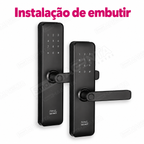 Kit 2 Fechaduras Digitais Papaiz Fit Lock: instalacao de embutir