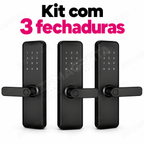 Kit 3 Fechaduras Digitais Papaiz Fit Lock: quantidade do kit