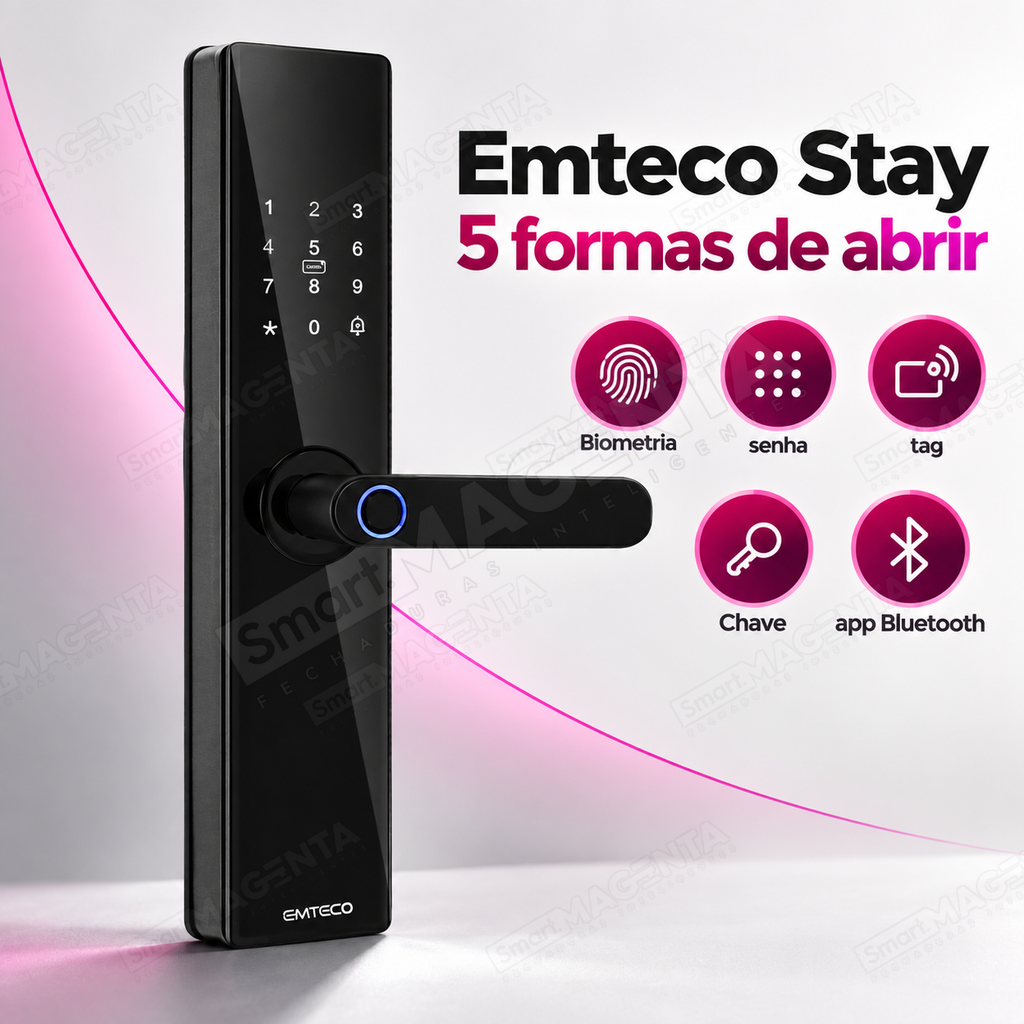 Fechadura Digital Emteco Stay: 5 formas de abrir