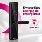 Fechadura Digital Emteco Stay: energia de emergência