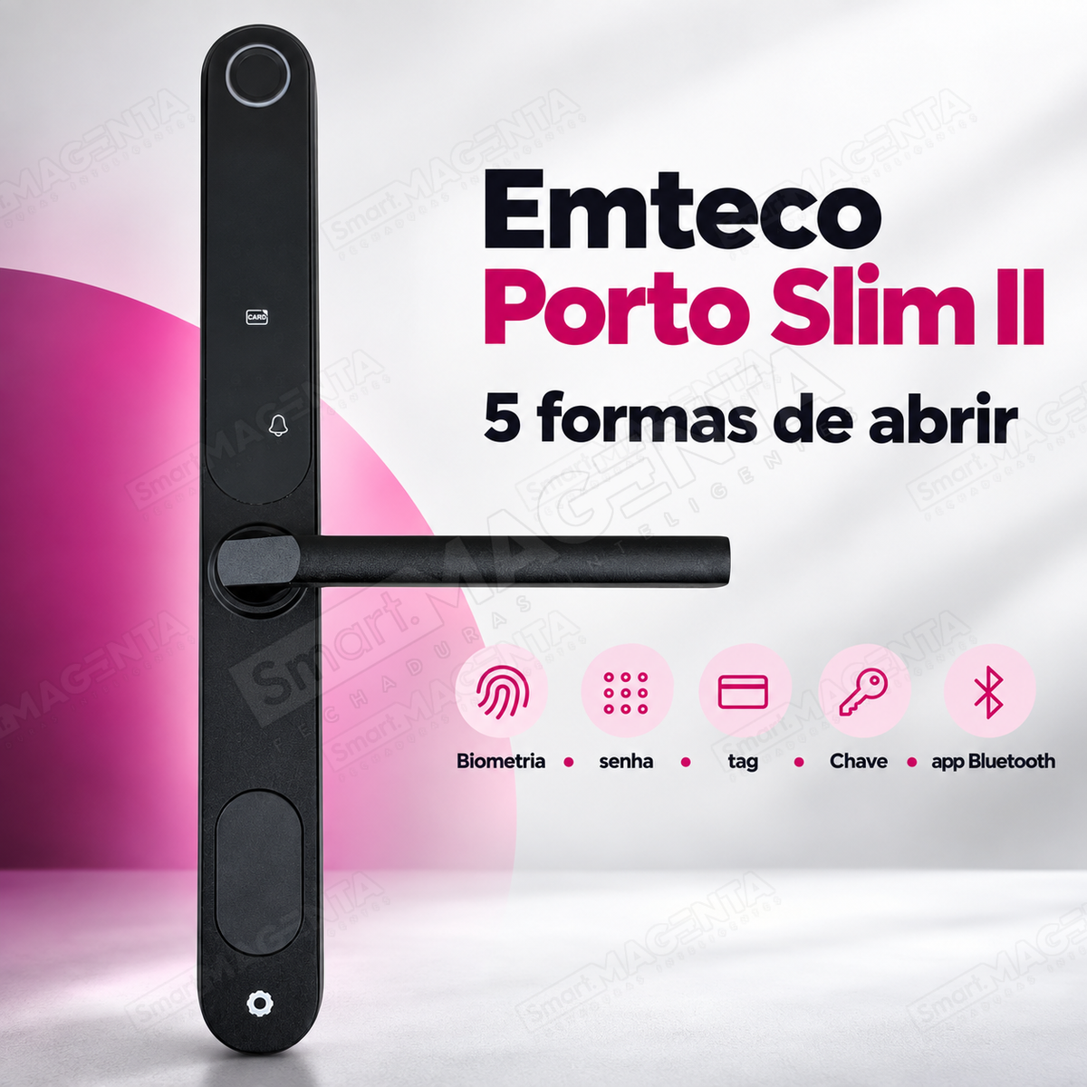 Fechadura Digital Emteco Porto Slim II: 5 formas de abrir