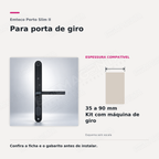 Fechadura Digital Emteco Porto Slim II: para porta de giro