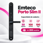Fechadura Digital Emteco Porto Slim II: capacidade de cadastro