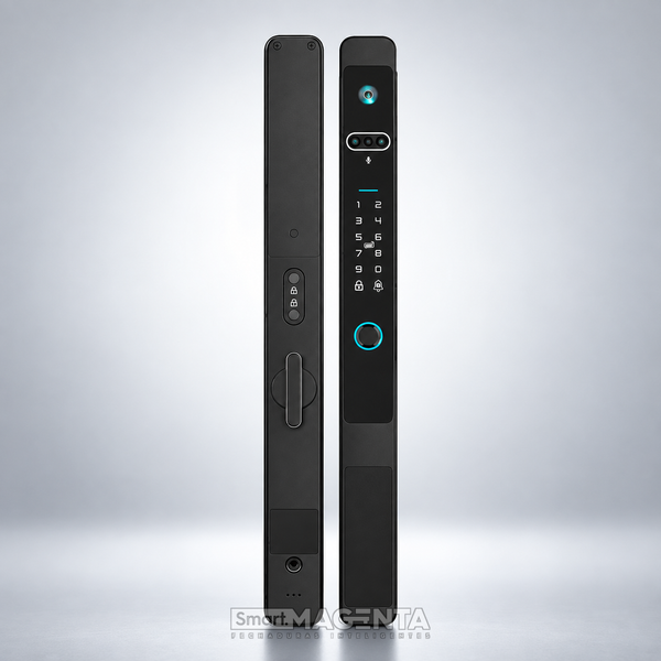 Fechadura Digital Emteco Viena — Perfil Estreito com Biometria, IP65 e App Tuya