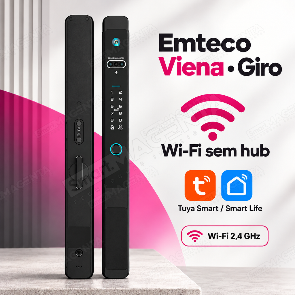 Fechadura Digital Emteco Viena: wi fi sem hub