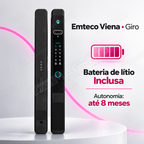 Fechadura Digital Emteco Viena: bateria de litio
