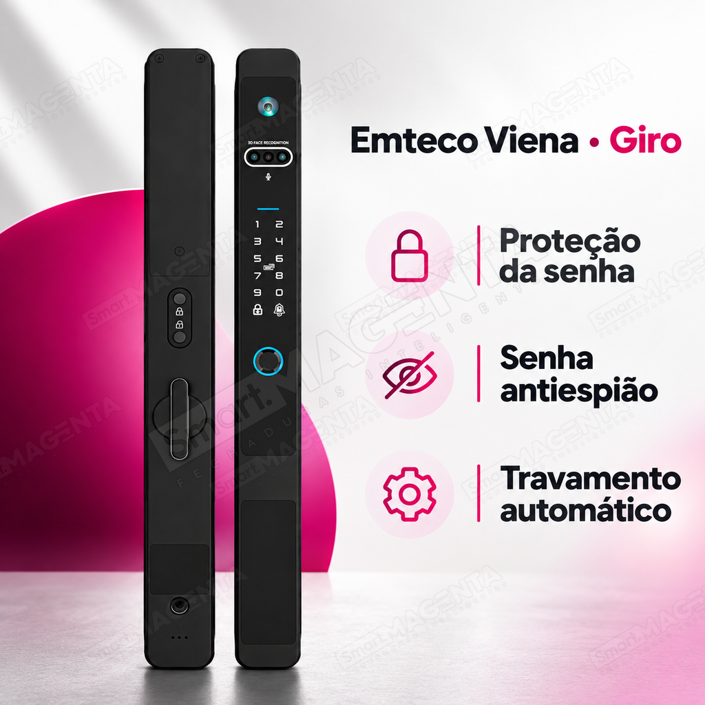 Fechadura Digital Emteco Viena: protecao da senha