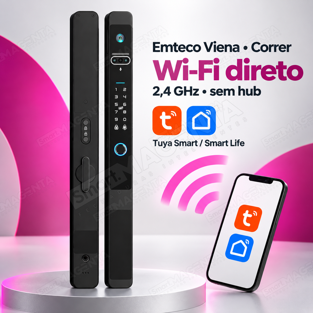 Fechadura Digital Emteco Viena: wi fi direto