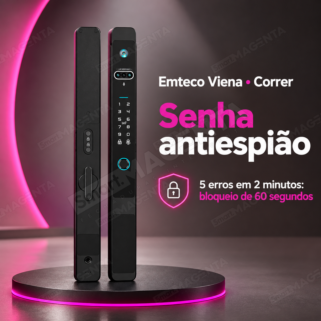 Fechadura Digital Emteco Viena: senha antiespiao