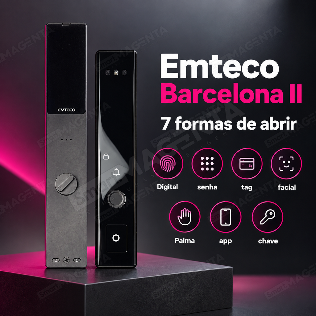 Fechadura Digital Emteco Barcelona II: 7 formas de abrir