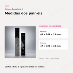 Fechadura Digital Emteco Barcelona II: medidas dos painéis