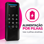 Fechadura Digital Elsys Pop Preta: pilhas alcalinas