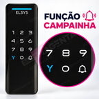 Fechadura Digital Elsys Pop Preta: campainha