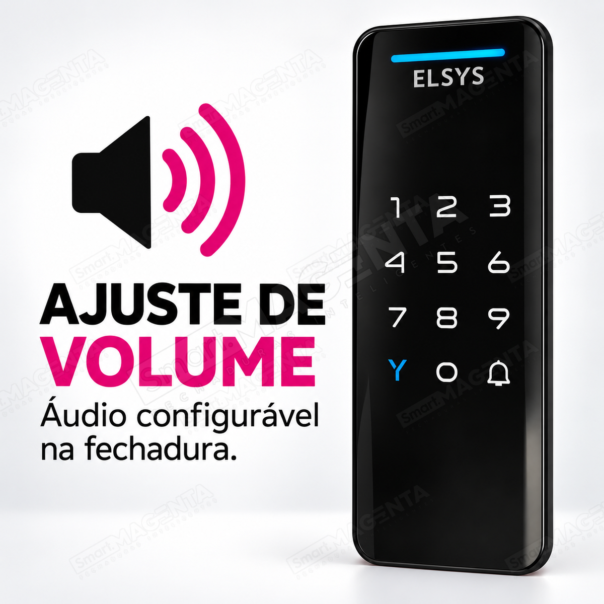 Fechadura Digital Elsys Pop Preta: volume