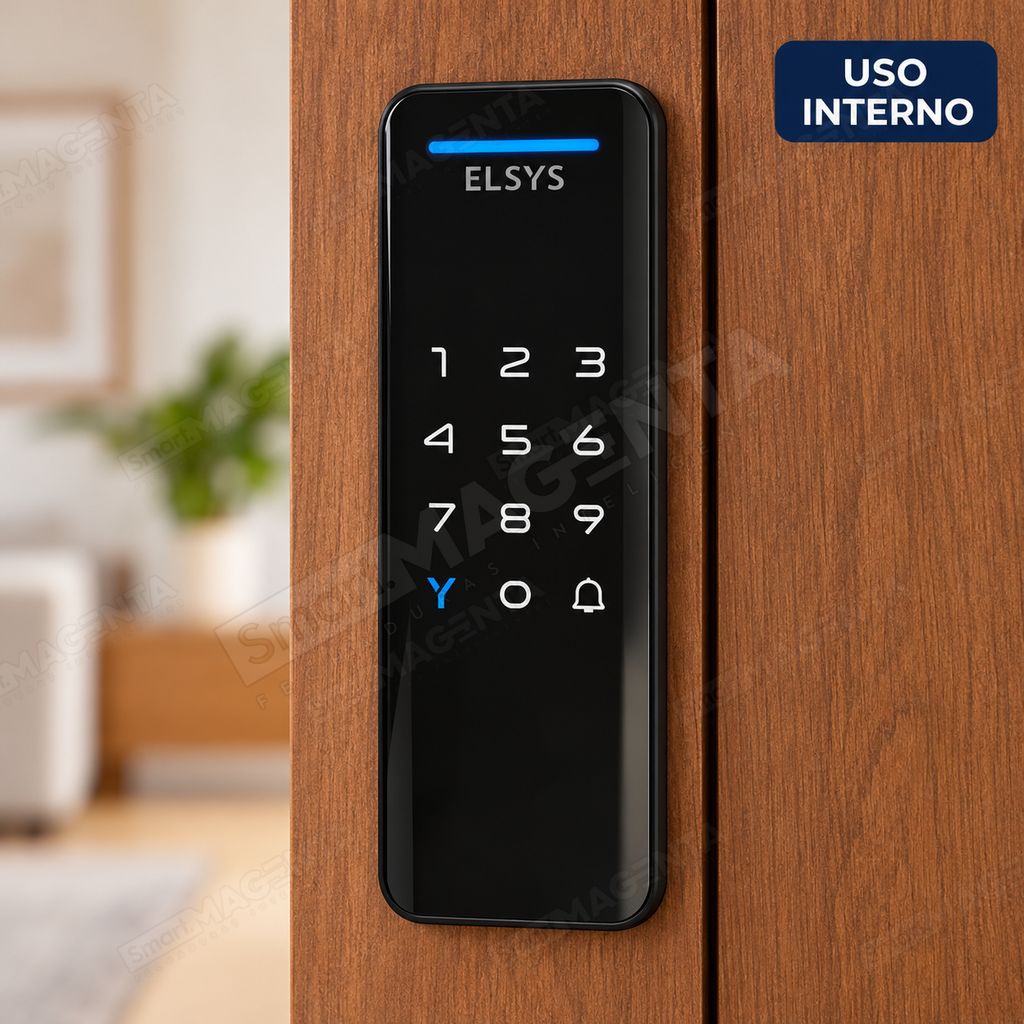 Fechadura Digital Elsys Pop Preta: uso interno