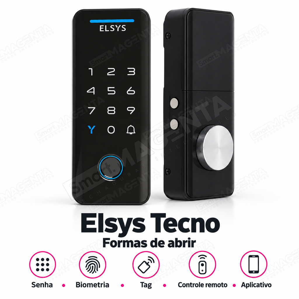 Fechadura Digital Elsys Tecno: formas de abertura