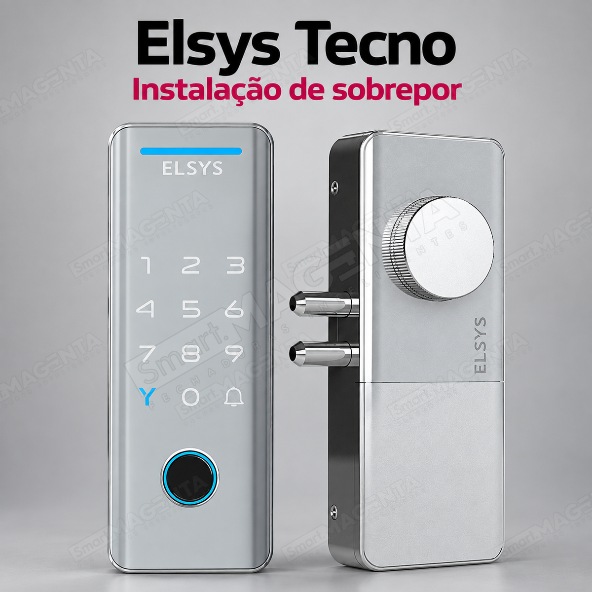 Fechadura Digital Elsys Tecno: instalacao de sobrepor