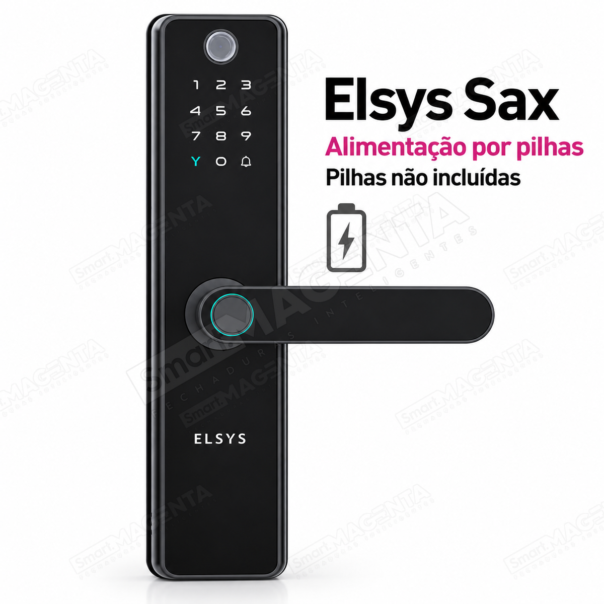 Fechadura Digital Elsys Sax: alimentação por pilhas
