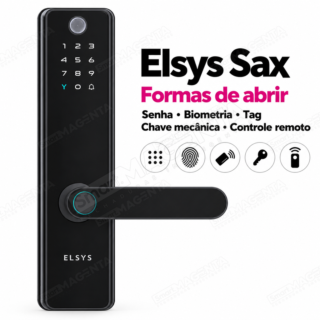 Fechadura Digital Elsys Sax: formas de abertura