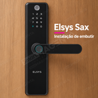 Fechadura Digital Elsys Sax: instalacao de embutir