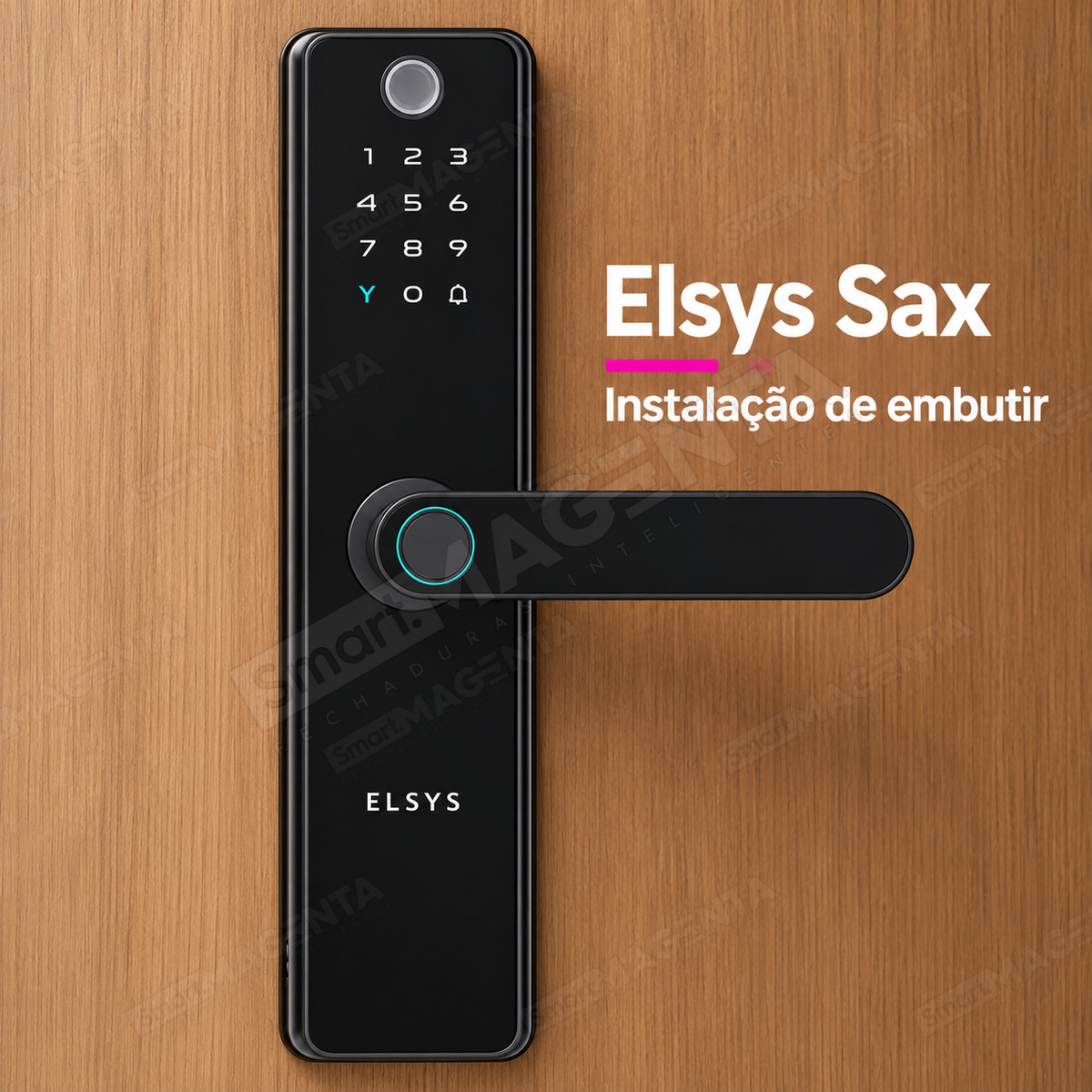 Fechadura Digital Elsys Sax: instalacao de embutir