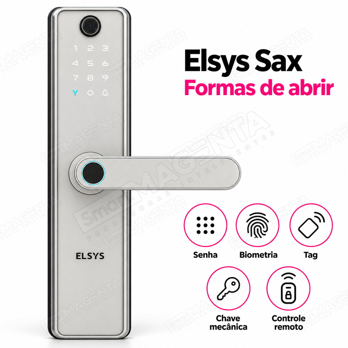 Fechadura Digital Elsys Sax: formas de abertura