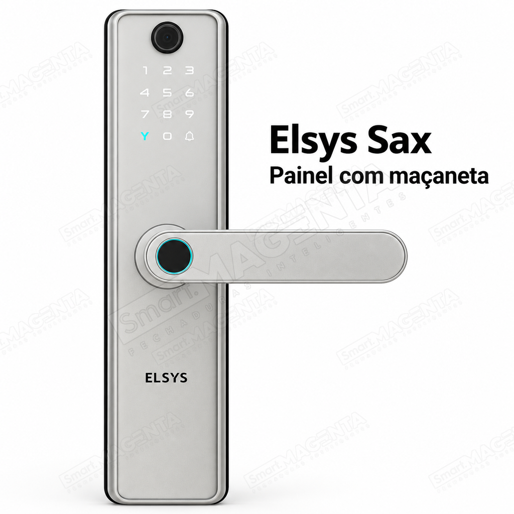 Fechadura Digital Elsys Sax: painel com maçaneta